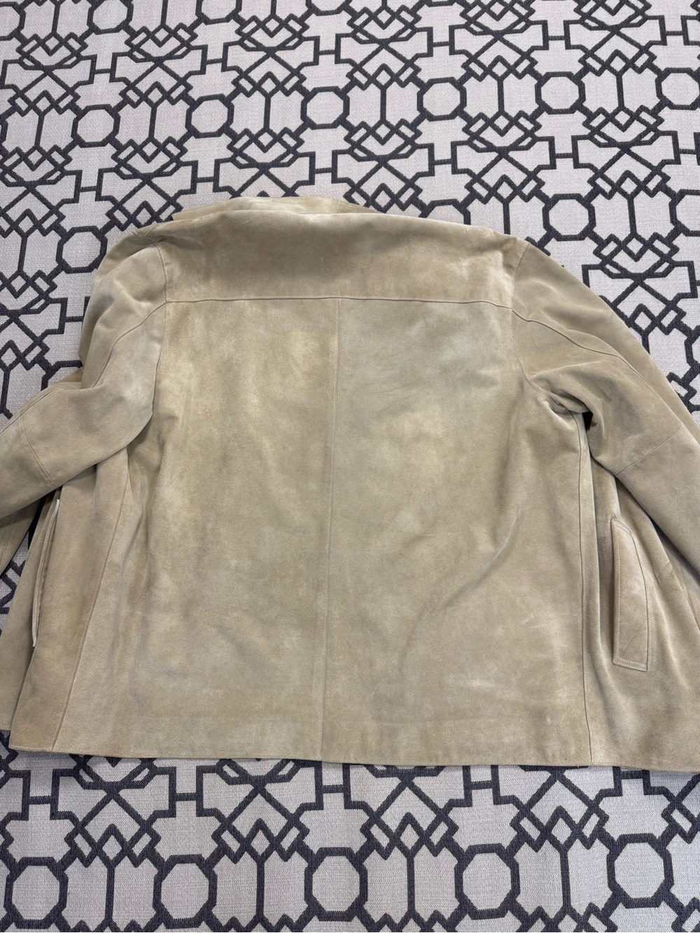 Vintage Y2K Banana Republic Men’s Suede Leather Blazer Jacket Tan Beige L - Picture 13 of 17